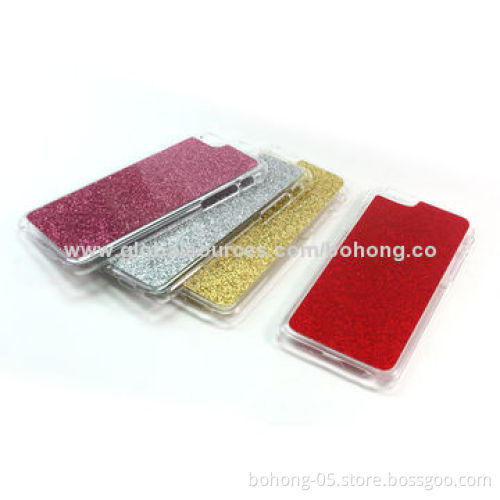 Bling PC case for iPhone 6, transparent PC back with bling sticker, various colors are available